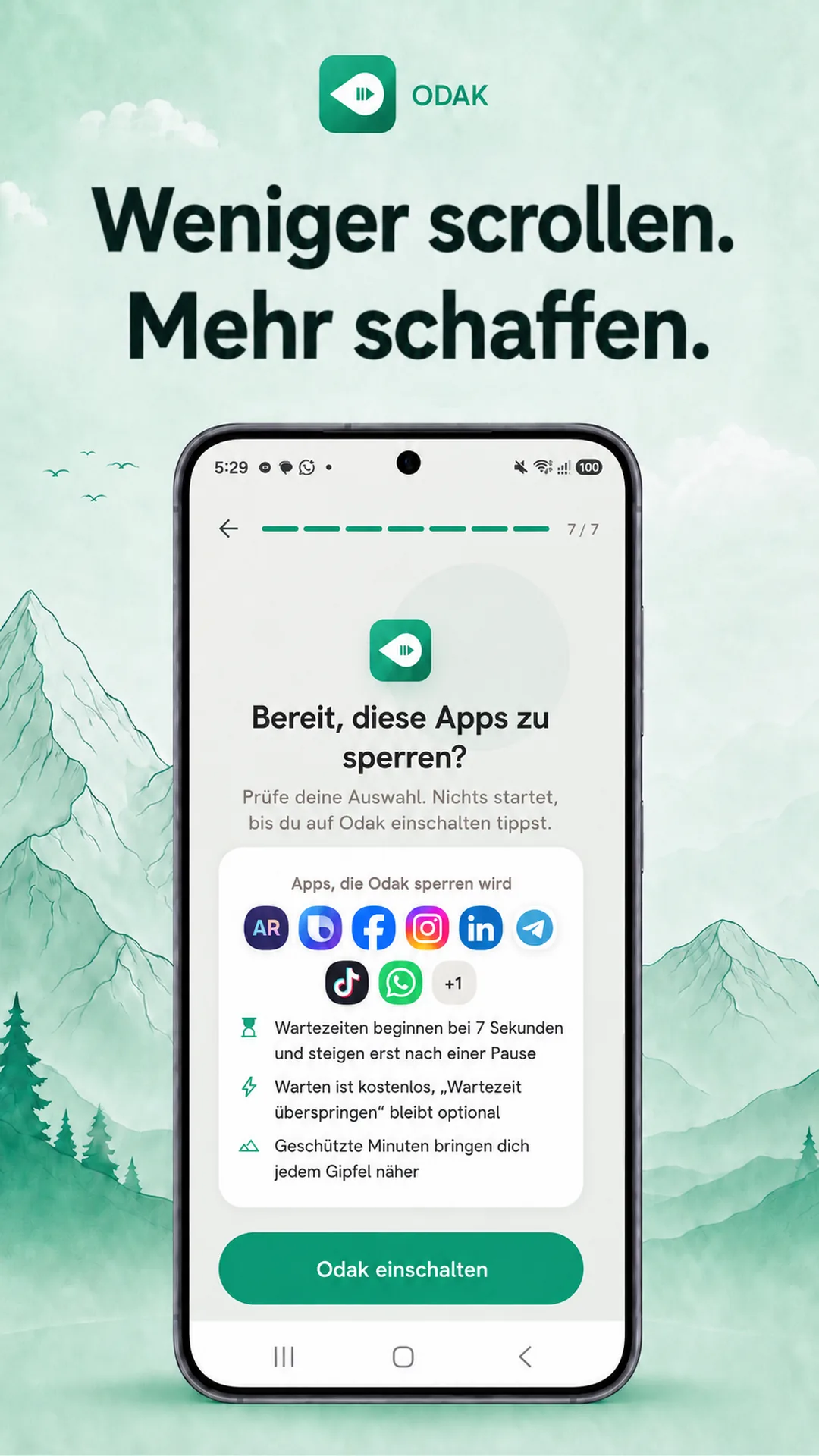 Odak Android — Screenshot 1 / 8 — Deutsch