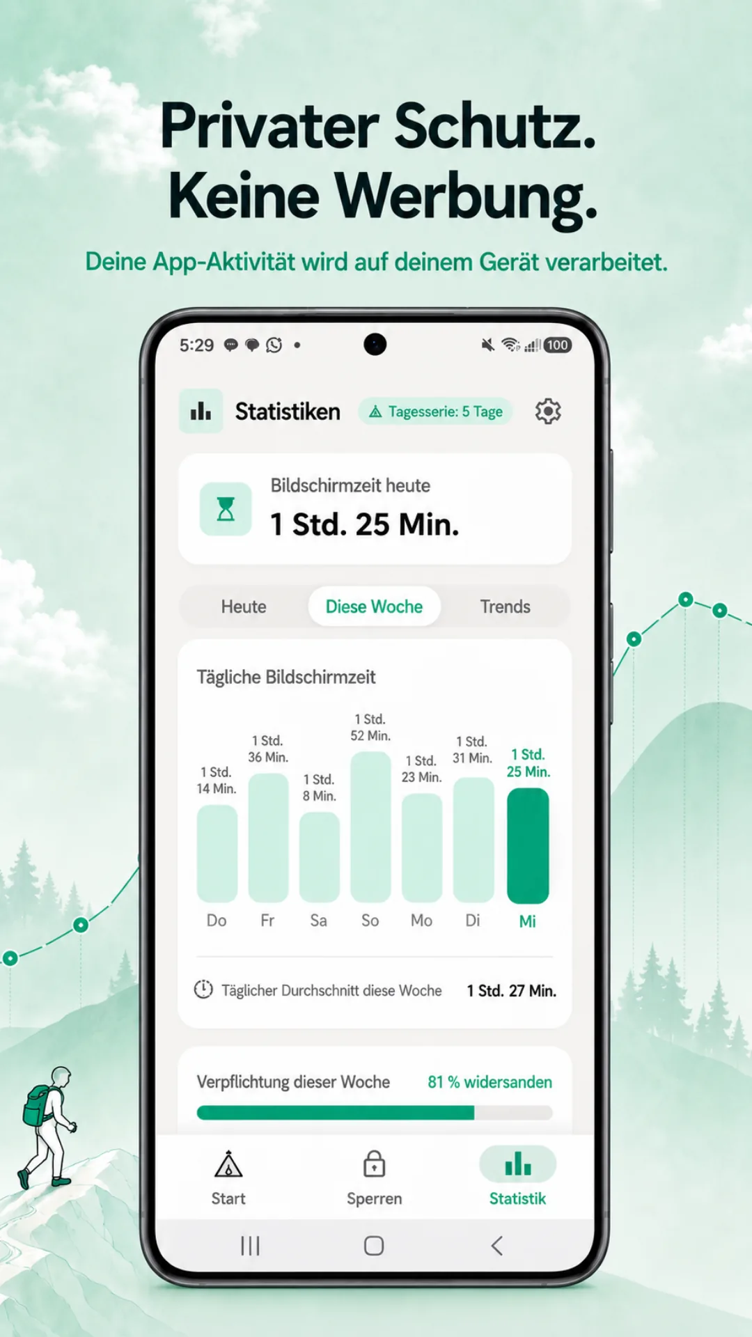 Odak Android — Screenshot 5 / 8 — Deutsch