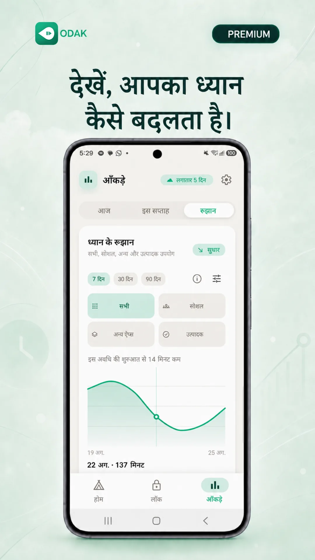 Odak Android — स्क्रीनशॉट 7 / 8 — हिन्दी