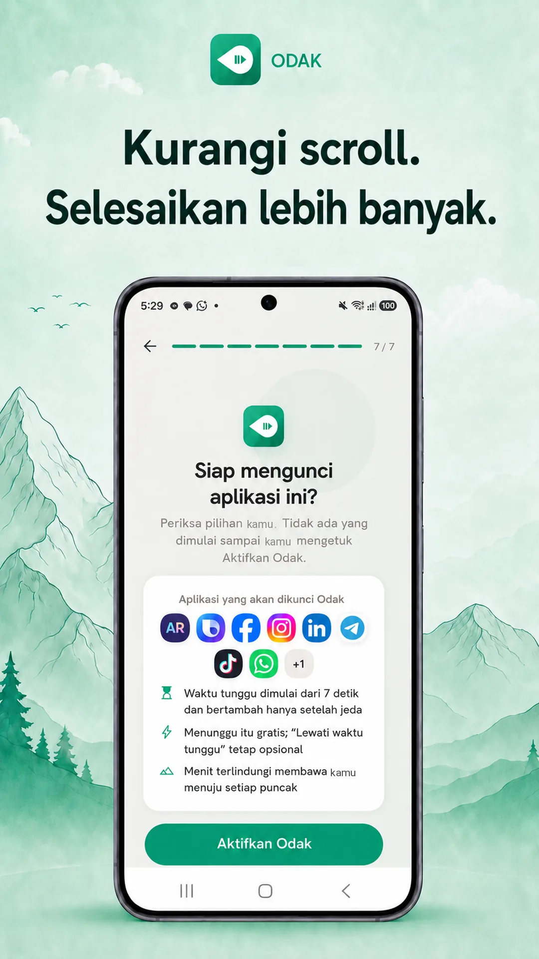 Odak Android — Tangkapan layar 1 / 8 — Bahasa Indonesia