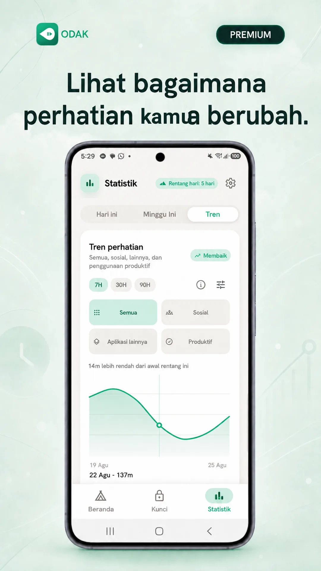 Odak Android — Tangkapan layar 7 / 8 — Bahasa Indonesia