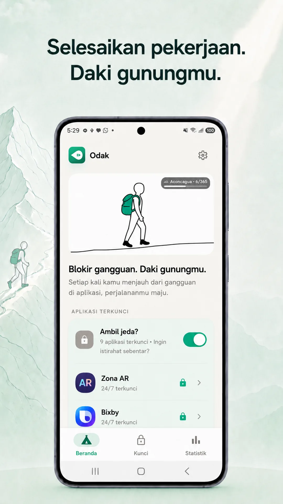 Odak Android — Tangkapan layar 8 / 8 — Bahasa Indonesia