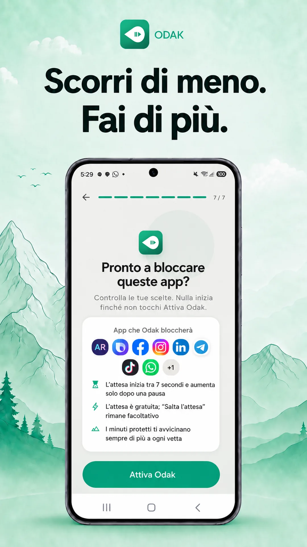Odak Android — Schermata 1 / 8 — Italiano