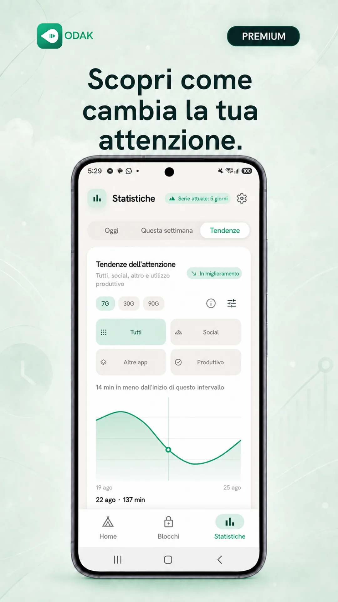 Odak Android — Schermata 7 / 8 — Italiano
