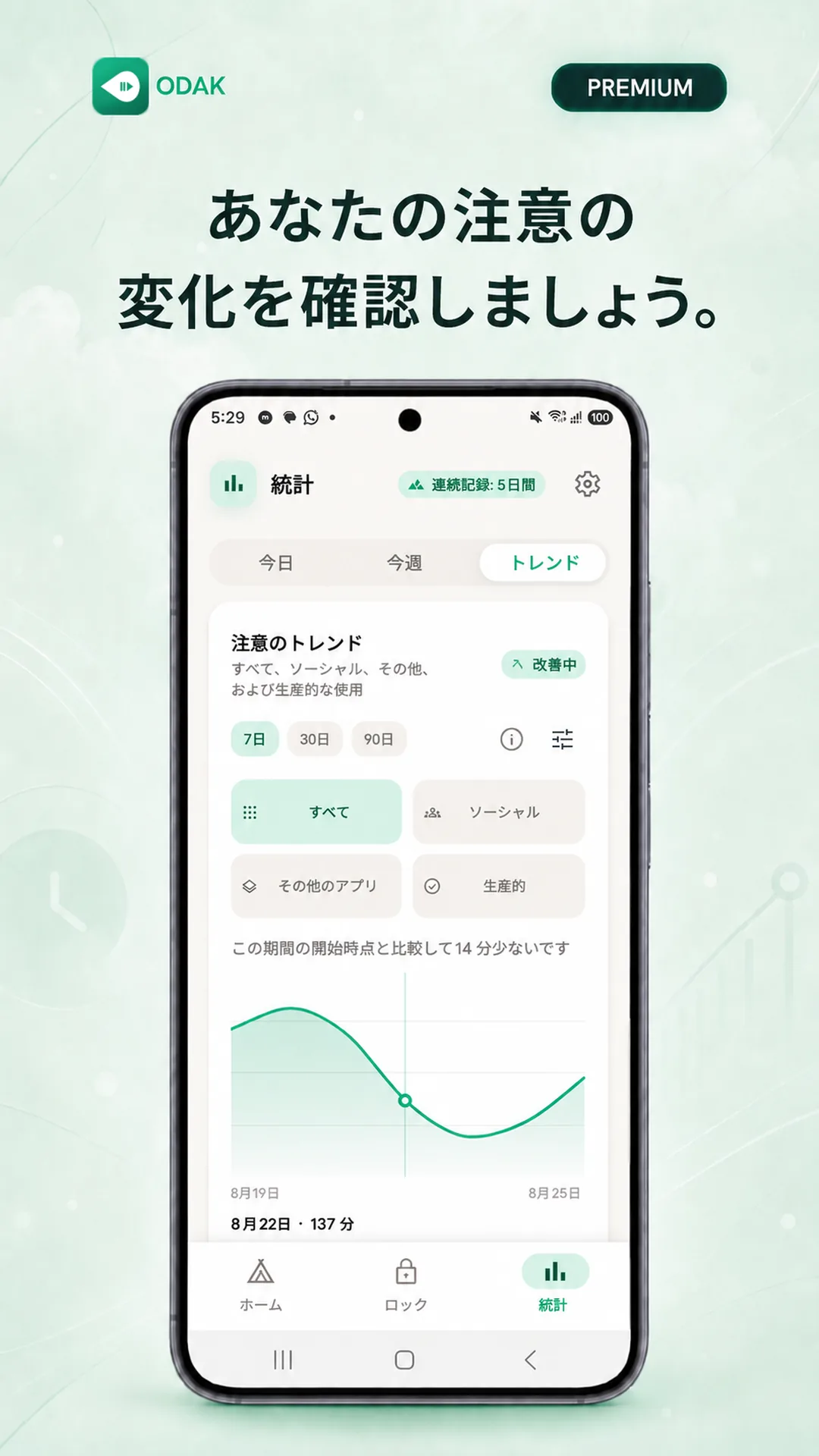 Odak Android — スクリーンショット 7 / 8 — 日本語