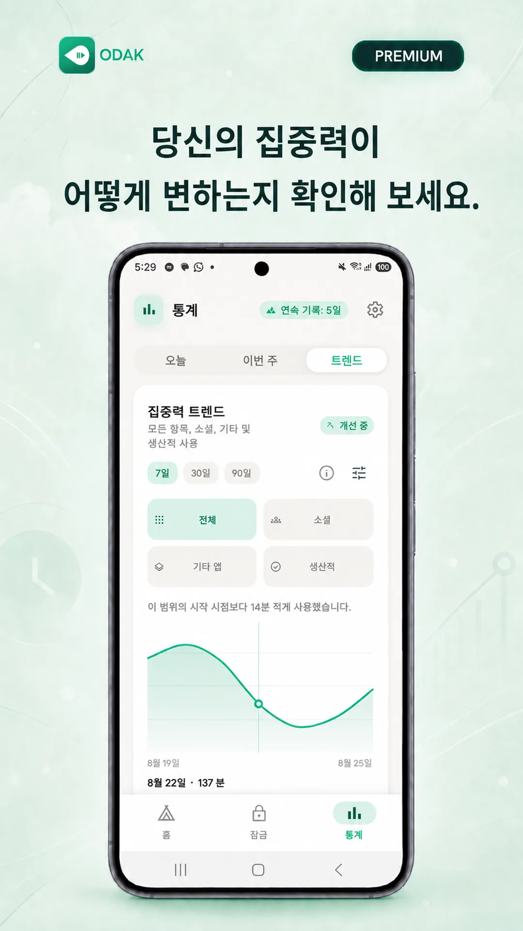 Odak Android — 스크린샷 7 / 8 — 한국어