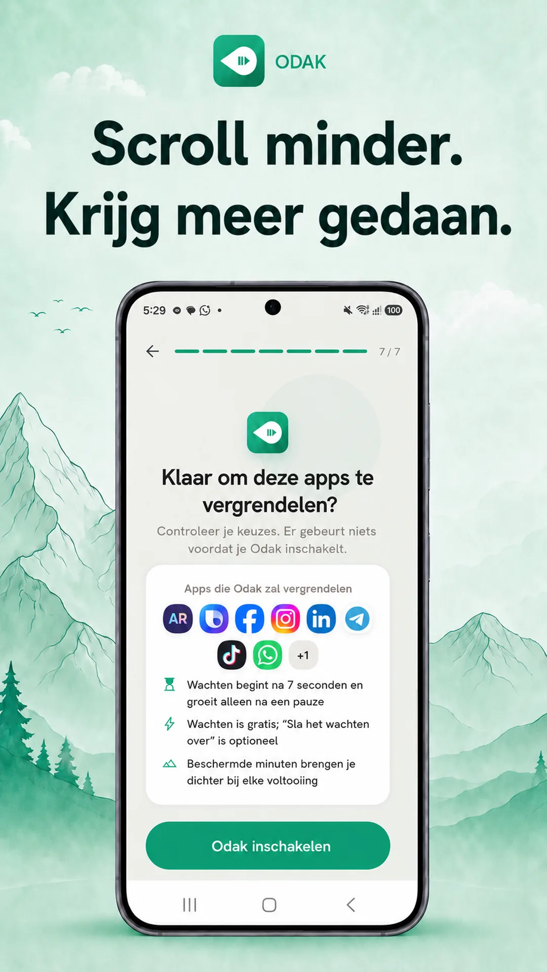 Odak Android — Screenshot 1 / 8 — Nederlands