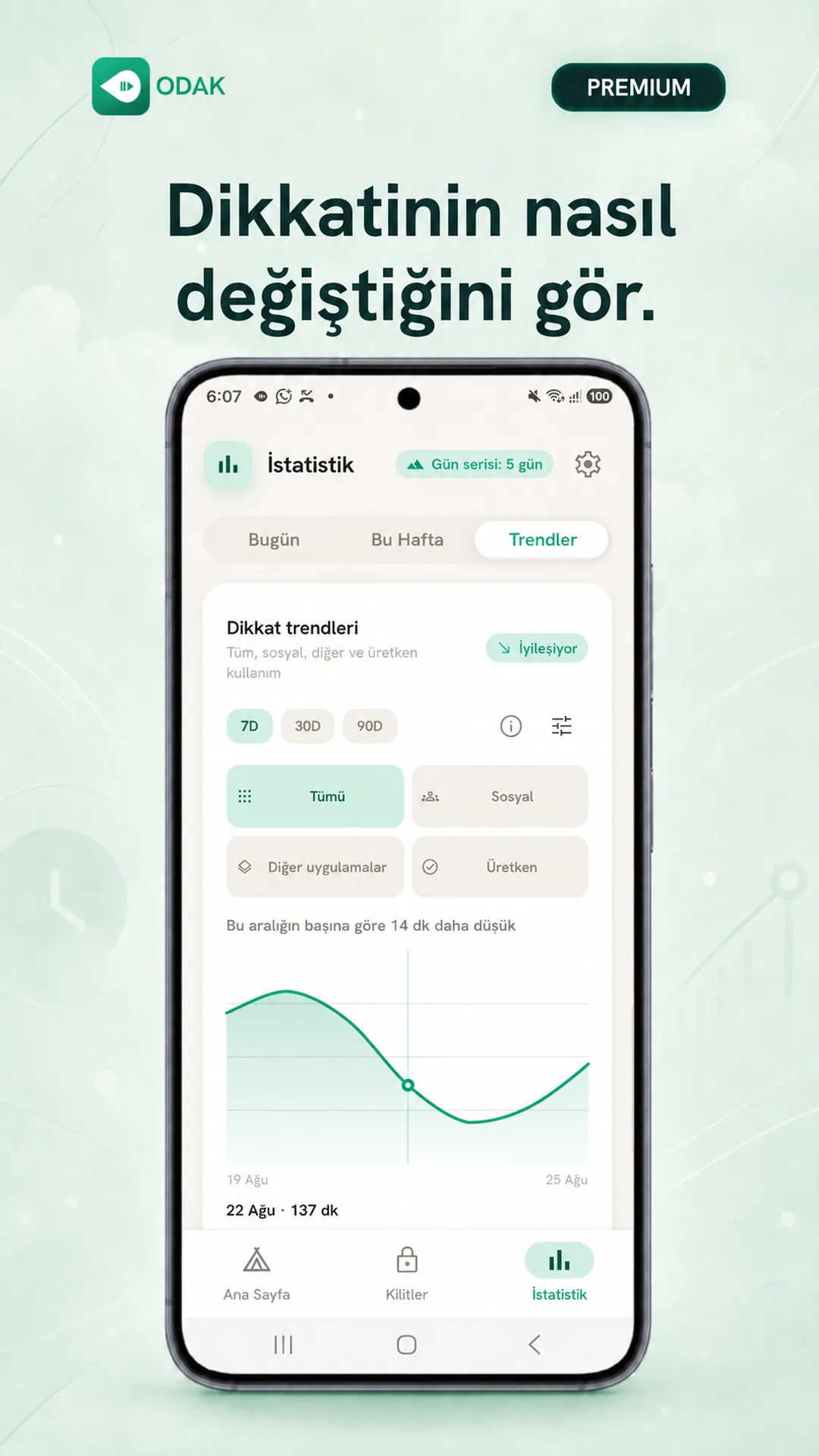 Odak Android — Ekran görüntüsü 7 / 8 — Türkçe